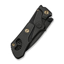 WEKNIFE NexoMorph Thumb Stud & Button Lock & Morphing Folding Knife Black Titanium Handle (2.95" Black Stonewashed Bohler M390 Blade) WE24037B-1 - We Knife