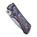 WEKNIFE NexoMorph Thumb Stud & Button Lock & Morphing Folding Knife Flamed Titanium Handle (2.95" Hand Rubbed Satin Bohler M390 Blade) WE24037B-3 - We Knife