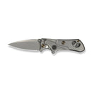 WEKNIFE NexoMorph Thumb Stud & Button Lock & Morphing Folding Knife Gray Titanium Handle (2.95" Stonewashed Bohler M390 Blade) WE24037B-2 - We Knife