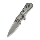 WEKNIFE NexoMorph Thumb Stud & Button Lock & Morphing Folding Knife Gray Titanium Handle (2.95" Stonewashed Bohler M390 Blade) WE24037B-2 - We Knife