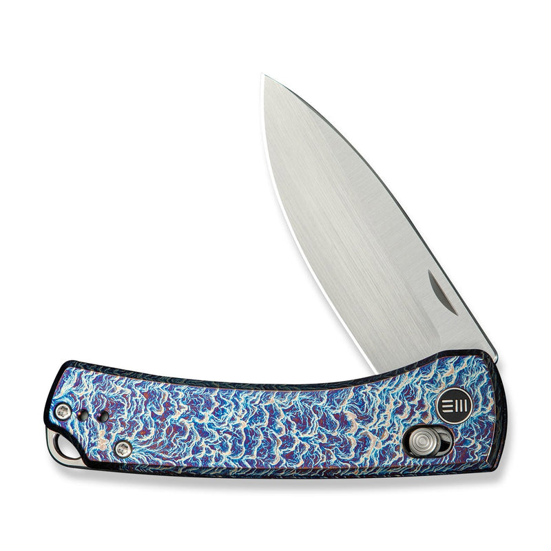 WEKNIFE Nightblade Crossbar Lock Knife Flamed Titanium Handle (2.98" Hand Rubbed Satin CPM 20CV Blade) WE22046 - 4