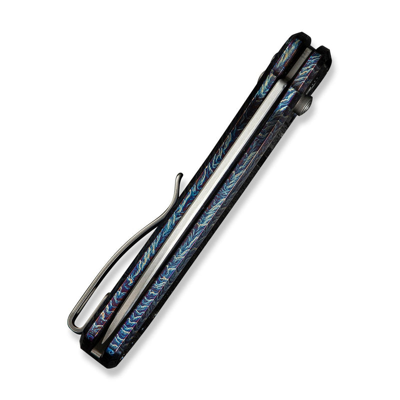 WEKNIFE Nightblade Crossbar Lock Knife Flamed Titanium Handle (2.98" Hand Rubbed Satin CPM 20CV Blade) WE22046 - 4
