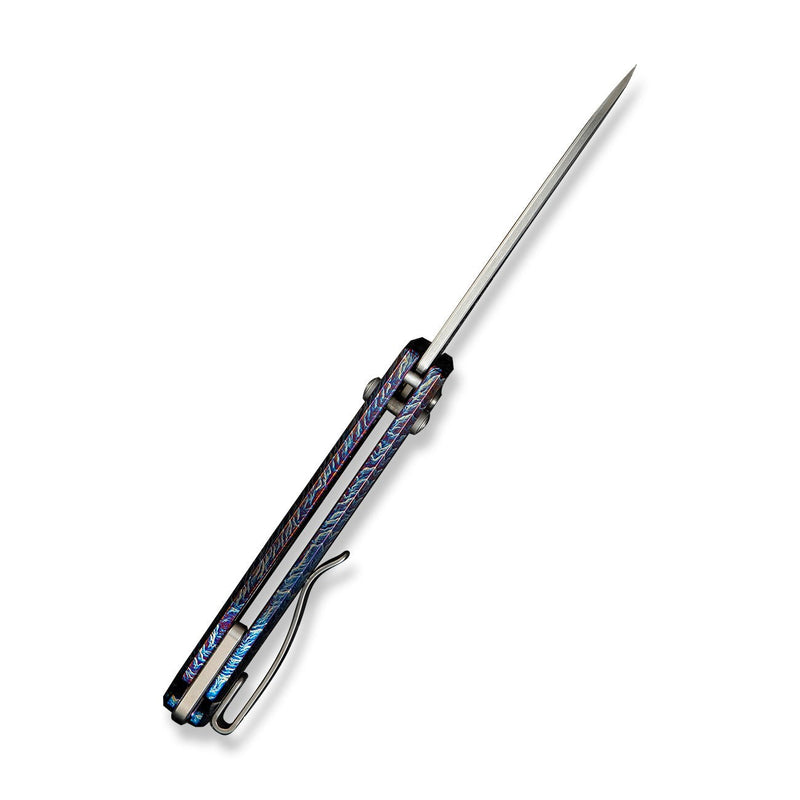 WEKNIFE Nightblade Crossbar Lock Knife Flamed Titanium Handle (2.98" Hand Rubbed Satin CPM 20CV Blade) WE22046 - 4