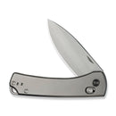 WEKNIFE Nightblade Crossbar Lock Knife Polished Bead Blasted Titanium Handle (2.98" Hand Rubbed Satin CPM 20CV Blade) WE22046 - 2