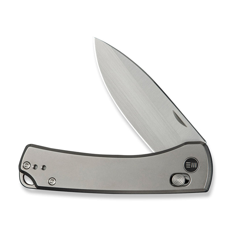 WEKNIFE Nightblade Crossbar Lock Knife Polished Bead Blasted Titanium Handle (2.98" Hand Rubbed Satin CPM 20CV Blade) WE22046 - 2