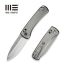 WEKNIFE Nightblade Crossbar Lock Knife Polished Bead Blasted Titanium Handle (2.98" Hand Rubbed Satin CPM 20CV Blade) WE22046 - 2