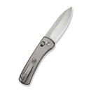 WEKNIFE Nightblade Crossbar Lock Knife Polished Bead Blasted Titanium Handle (2.98" Hand Rubbed Satin CPM 20CV Blade) WE22046 - 2