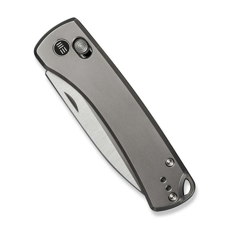 WEKNIFE Nightblade Crossbar Lock Knife Polished Bead Blasted Titanium Handle (2.98" Hand Rubbed Satin CPM 20CV Blade) WE22046 - 2