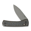 WEKNIFE Nightblade Crossbar Lock Knife Tiger Stripe Pattern Flamed Titanium Handle (2.98" Gray Stonewashed CPM 20CV Blade) WE22046 - 3