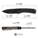 WEKNIFE Nightblade Crossbar Lock Knife Titanium Handle (2.98" CPM 20CV Blade) WE22046 - 1