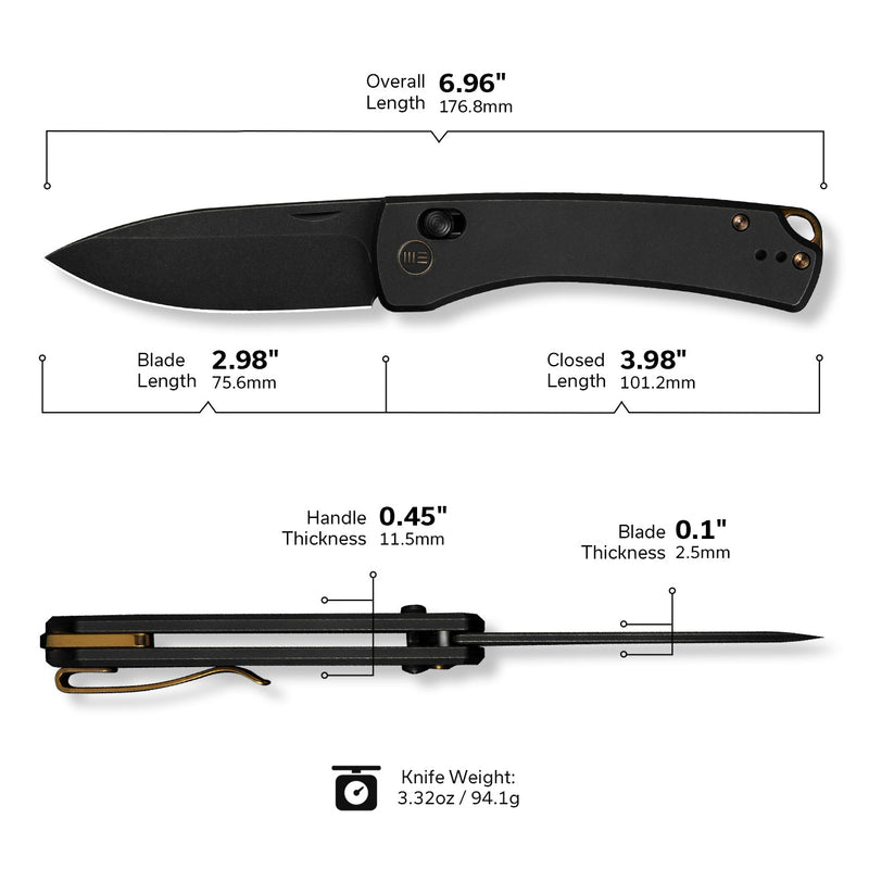 WEKNIFE Nightblade Crossbar Lock Knife Titanium Handle (2.98" CPM 20CV Blade) WE22046 - 1
