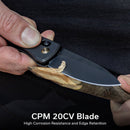 WEKNIFE Nightblade Crossbar Lock Knife Titanium Handle (2.98" CPM 20CV Blade) WE22046 - 1