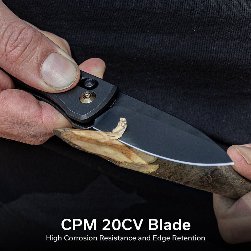 WEKNIFE Nightblade Crossbar Lock Knife Titanium Handle (2.98" CPM 20CV Blade) WE22046 - 1