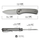 WEKNIFE Nightblade Crossbar Lock Knife Titanium Handle (2.98" CPM 20CV Blade) WE22046 - 2