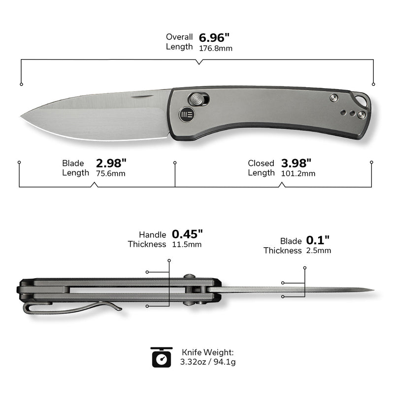 WEKNIFE Nightblade Crossbar Lock Knife Titanium Handle (2.98" CPM 20CV Blade) WE22046 - 2
