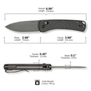 WEKNIFE Nightblade Crossbar Lock Knife Titanium Handle (2.98" CPM 20CV Blade) WE22046 - 3