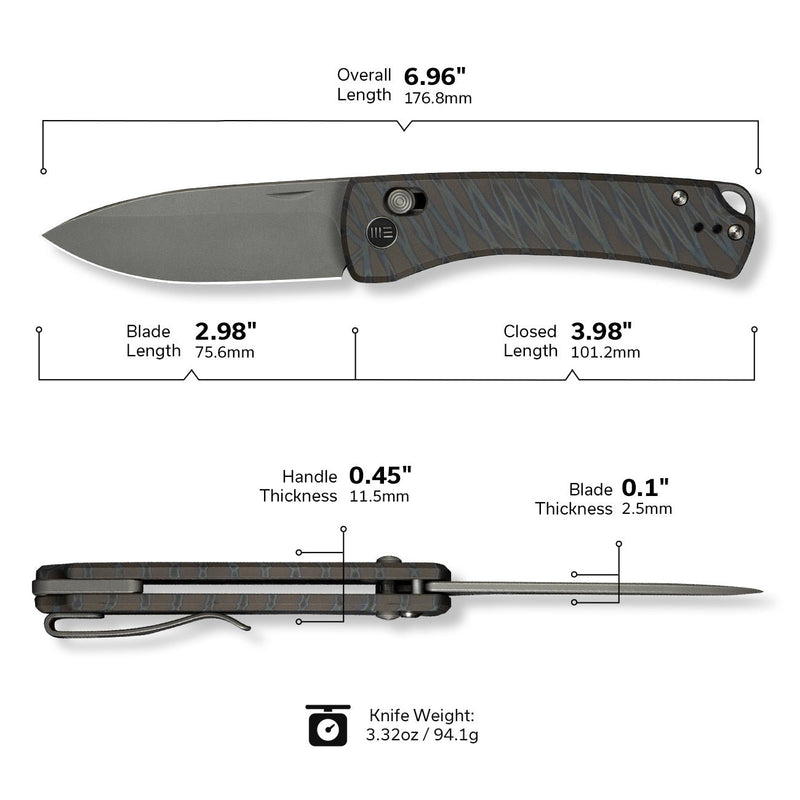 WEKNIFE Nightblade Crossbar Lock Knife Titanium Handle (2.98" CPM 20CV Blade) WE22046 - 3