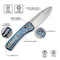 WEKNIFE Nightblade Crossbar Lock Knife Titanium Handle (2.98" CPM 20CV Blade) WE22046 - 4