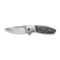 WEKNIFE Nitro OG Flipper & Thumb Stud Knife Gray Titanium Handle With Marble Carbon Fiber Inlay (3.75" Hand Rubbed Satin CPM 20CV Blade) WE23035-1