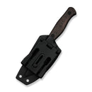 WEKNIFE Notchline Hunting Fixed Blade Knife Milled Copper Foil Carbon Fiber Handle (3.45" Black Stonewashed CPM S35VN Blade) WE25047-2, With 1PC Black Lanyard, Black Kydex Sheath & T-Clip - We Knife
