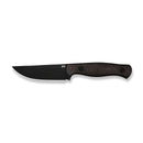WEKNIFE Notchline Hunting Fixed Blade Knife Milled Copper Foil Carbon Fiber Handle (3.45" Black Stonewashed CPM S35VN Blade) WE25047-2, With 1PC Black Lanyard, Black Kydex Sheath & T-Clip - We Knife