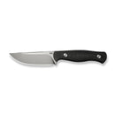 WEKNIFE Notchline Hunting Fixed Blade Milled Rose Carbon Fiber Handle (3.45" Stonewashed CPM S35VN Blade) WE25047-1, With 1PC Black Lanyard, Black Kydex Sheath & T-Clip - We Knife