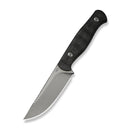 WEKNIFE Notchline Hunting Fixed Blade Milled Rose Carbon Fiber Handle (3.45" Stonewashed CPM S35VN Blade) WE25047-1, With 1PC Black Lanyard, Black Kydex Sheath & T-Clip - We Knife