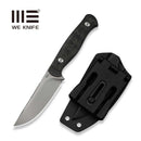 WEKNIFE Notchline Hunting Fixed Blade Milled Rose Carbon Fiber Handle (3.45" Stonewashed CPM S35VN Blade) WE25047-1, With 1PC Black Lanyard, Black Kydex Sheath & T-Clip - We Knife
