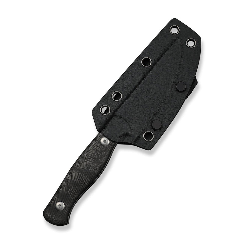WEKNIFE Notchline Hunting Fixed Blade Milled Rose Carbon Fiber Handle ...