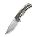 WEKNIFE Ocellus Flipper & Thumb Stud Knife Gray Titanium With Carbon Fiber Inlay (3.44" Hand Rubbed Satin Bohler M390 Blade) WE26008B Sample1 - We Knife