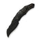 WEKNIFE Orc Boss Thumb Stud Knife Black Titanium Handle With Shredded Carbon Fiber And Golden Shred In Clear Resin Inlay (3.82" Black Stonewashed CPM 20CV Blade) WE24042 Sample2