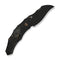 WEKNIFE Orc Boss Thumb Stud Knife Black Titanium Handle With Shredded Carbon Fiber And Golden Shred In Clear Resin Inlay (3.82" Black Stonewashed CPM 20CV Blade) WE24042 Sample2