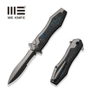 WEKNIFE Pending Flipper Knife Black / Gray Titanium Handle With Carbon Fiber Inlay (3.75" Black & Gray Stonewashed Bohler M390 Blade) WE25100 Sample2 - We Knife