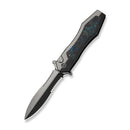 WEKNIFE Pending Flipper Knife Black / Gray Titanium Handle With Carbon Fiber Inlay (3.75" Black & Gray Stonewashed Bohler M390 Blade) WE25100 Sample2 - We Knife