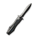 WEKNIFE Pending Flipper Knife Black / Gray Titanium Handle With Carbon Fiber Inlay (3.75" Black & Gray Stonewashed Bohler M390 Blade) WE25100 Sample2 - We Knife