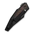 WEKNIFE Pending Flipper Knife Black Titanium Handle With Carbon Fiber Inlay (3.29" Black Stonewashed Bevels Bohler M390 Blade,Black Brushed Flats) WE26026 Sample1 - We Knife