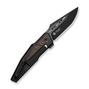 WEKNIFE Pending Flipper Knife Black Titanium Handle With Carbon Fiber Inlay (3.29" Black Stonewashed Bevels Bohler M390 Blade,Black Brushed Flats) WE26026 Sample1 - We Knife