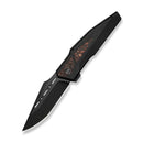 WEKNIFE Pending Flipper Knife Black Titanium Handle With Carbon Fiber Inlay (3.29" Black Stonewashed Bevels Bohler M390 Blade,Black Brushed Flats) WE26026 Sample1 - We Knife