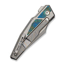 WEKNIFE Pending Flipper Knife Gray Titanium Handle With Composite Resin Inlay (3.29" Stonewashed Bohler M390 Blade) WE26026 Sample2 - We Knife