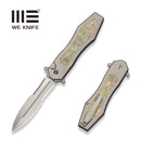 WEKNIFE Pending Flipper Knife Gray Titanium Handle With Composite Resin Inlay (3.75" Hand Rubbed Satin Bohler M390 Blade) WE25100 Sample1 - We Knife