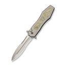 WEKNIFE Pending Flipper Knife Gray Titanium Handle With Composite Resin Inlay (3.75" Hand Rubbed Satin Bohler M390 Blade) WE25100 Sample1 - We Knife