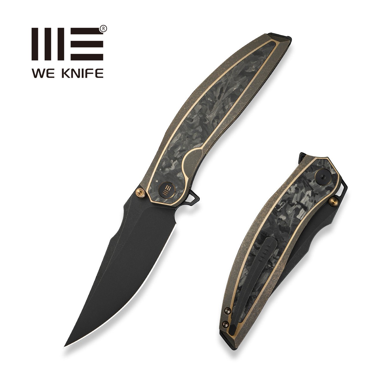 2枚セット R.O.M.E.-N-Tha Darkcide/Slippin'n WEKNIFE Quinseris Flipper & Thumb Stud Knife Titanium & Carbon
