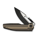 WEKNIFE Reveille Thumb Hole & Thumb Stud Knife Bronze Titanium Handle (3.83" Black Stonewashed Bohler M390 Blade, Satin Flat) WE23057 - 1 - We Knife