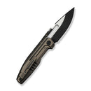 WEKNIFE Reveille Thumb Hole & Thumb Stud Knife Bronze Titanium Handle (3.83" Black Stonewashed Bohler M390 Blade, Satin Flat) WE23057 - 1 - We Knife