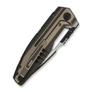 WEKNIFE Reveille Thumb Hole & Thumb Stud Knife Bronze Titanium Handle (3.83" Black Stonewashed Bohler M390 Blade, Satin Flat) WE23057 - 1 - We Knife