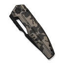 WEKNIFE Reveille Thumb Hole & Thumb Stud Knife Desert Terrain Titanium Handle (3.83" Black Stonewashed Bevels, Black Brushed Flats Bohler M390 Blade) WE23057 - 3 - We Knife