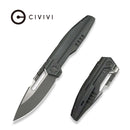 WEKNIFE Reveille Thumb Hole & Thumb Stud Knife Olive Gray Titanium Handle (3.83" Gray Stonewashed Bohler M390 Blade, Satin Flat) WE23057 - 2 - We Knife