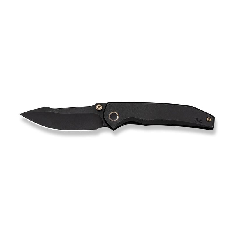 WEKNIFE Ryson Thumb Stud Knife Black Titanium Handle (3.33" Black Stonewashed Bohler M390 Blade) WE24086 - 1