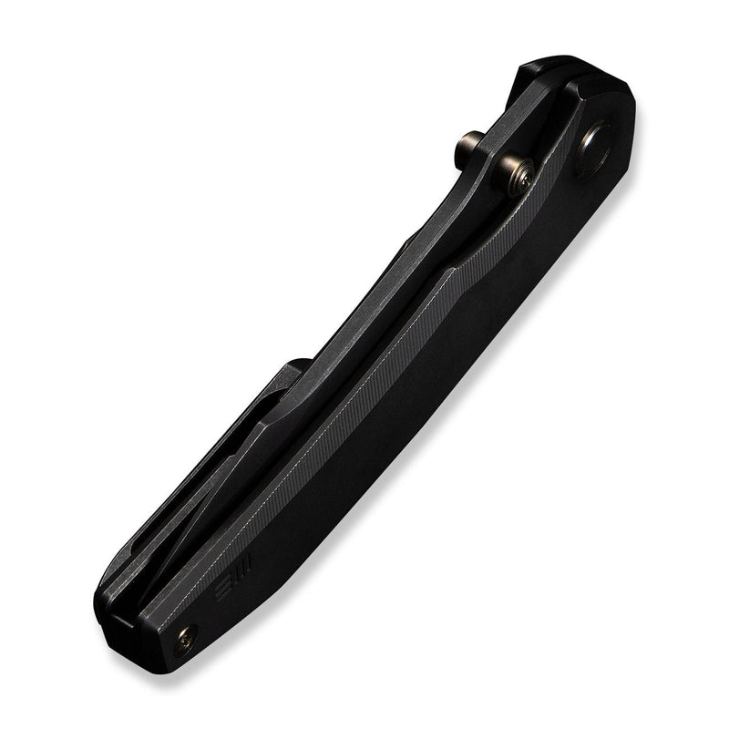 WEKNIFE Ryson Thumb Stud Knife Black Titanium Handle (3.33" Black Stonewashed Bohler M390 Blade) WE24086 - 1