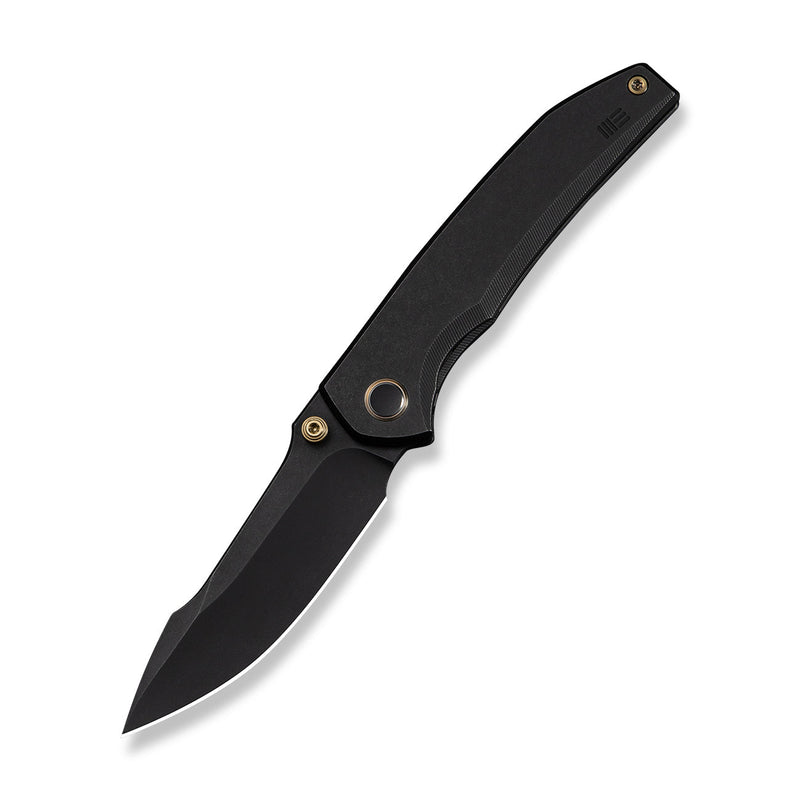 WEKNIFE Ryson Thumb Stud Knife Black Titanium Handle (3.33" Black Stonewashed Bohler M390 Blade) WE24086 - 1